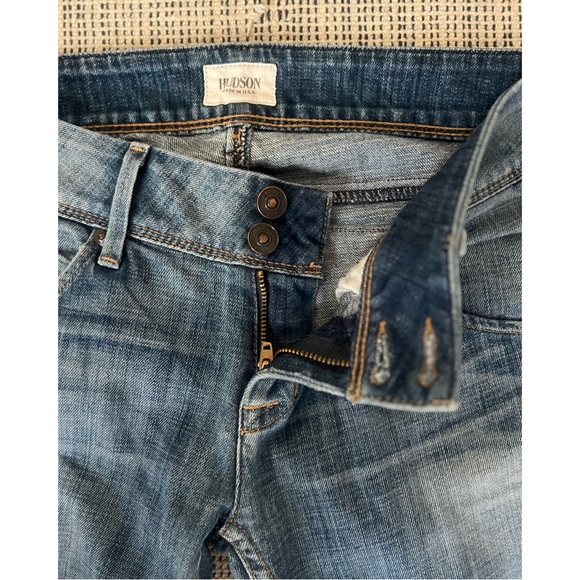 Hudson Low Rise Skinny Jeans Blue Denim Bleached - Picture 2 of 14